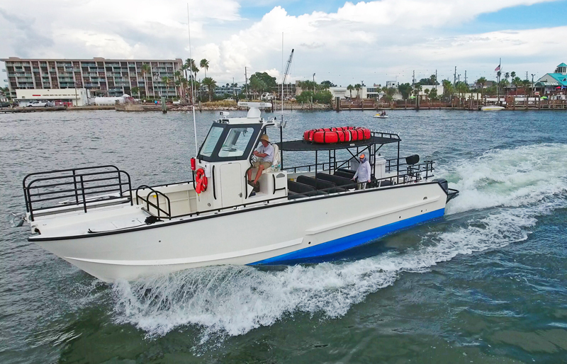 hydrofoil power catamaran