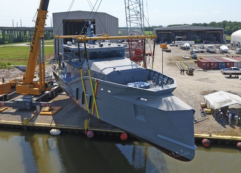 August 4th, 2023: Metal Shark Launches 115-Foot Patrol Vessel for Guyana Defense Force