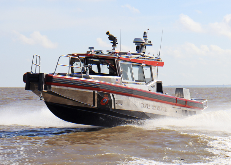 July 15th, 2025: Metal Shark Delivers The First of Two New Fireboats to Tampa Fire Rescue